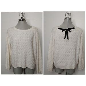 TOPSHOP Pointelle Angora Blend Sweater Size 10